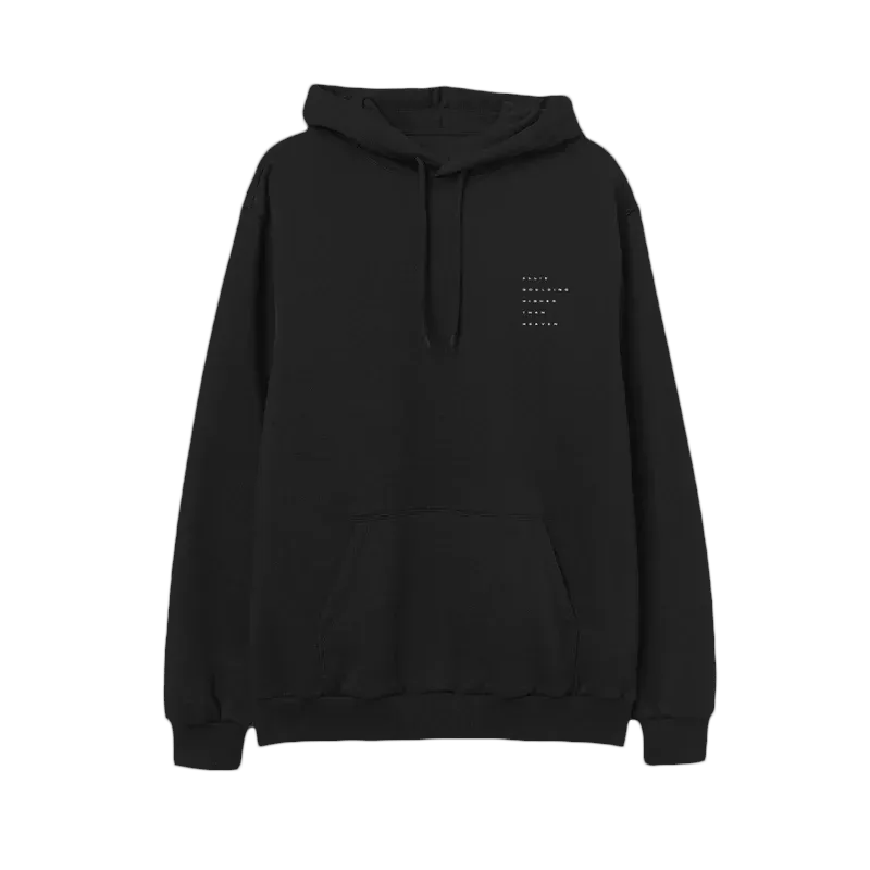 Hand Print Hoodie felpa in cotone nera