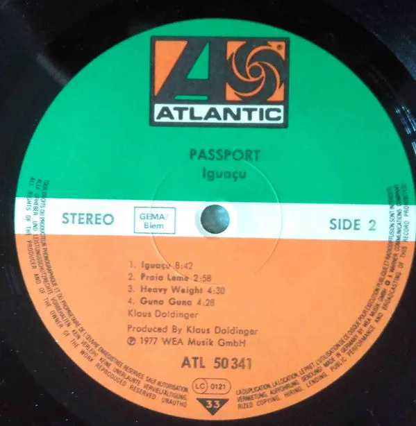 Passport Iguacu LP ristampa vinile usato NM jazz funk