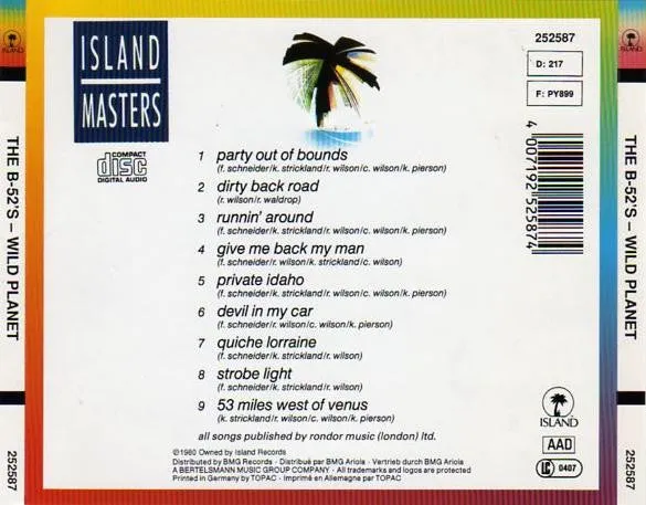 The B-52's Wild Planet CD album ristampa NM