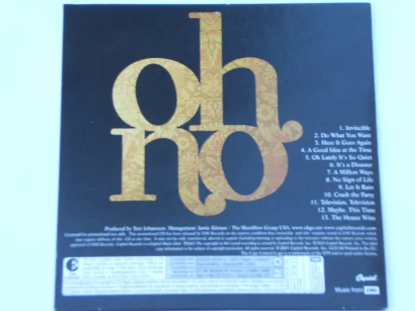 OK Go Oh No CD Album Promo Card Slipcase
