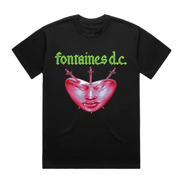 Fontaines D.C. Favourite Heart maglietta tour nera 2025