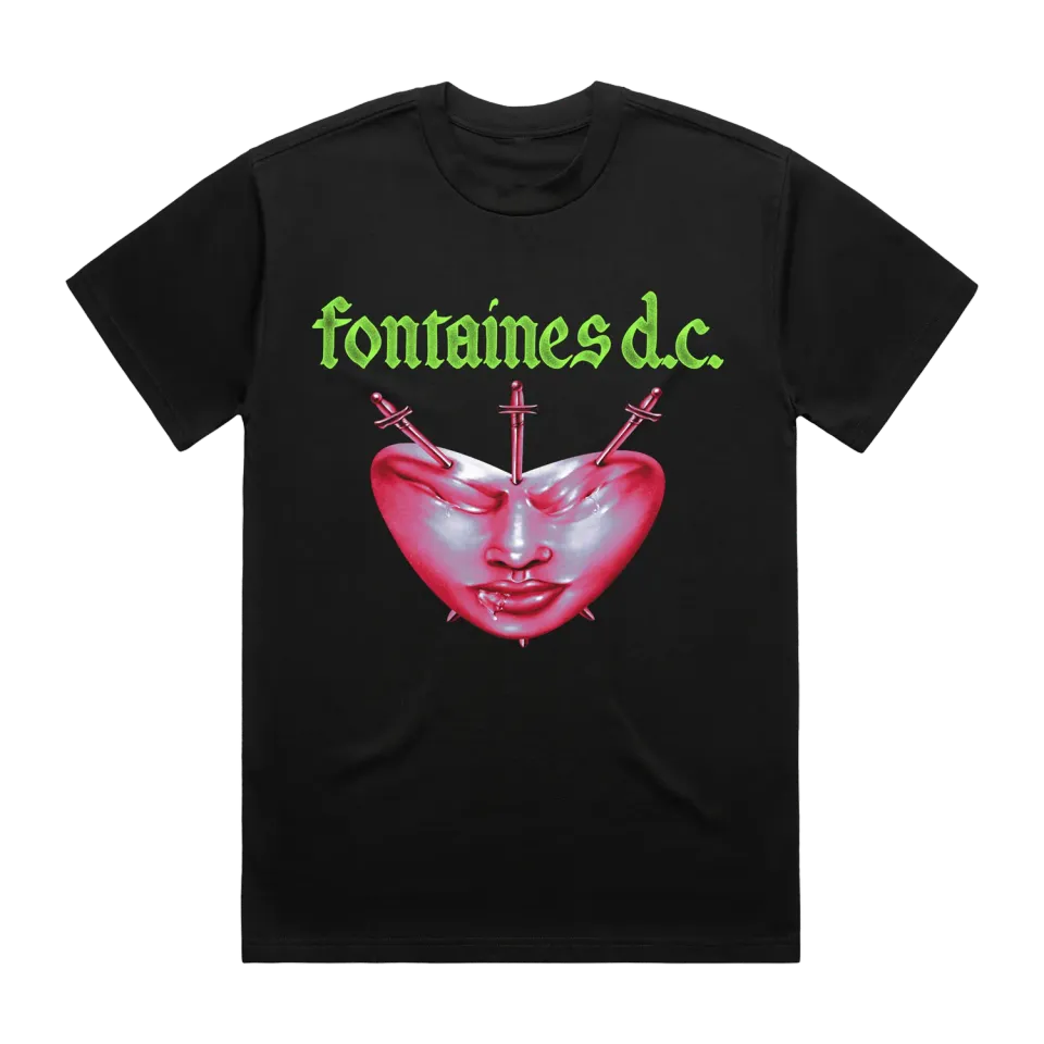 Fontaines D.C. Favourite Heart maglietta tour nera 2025