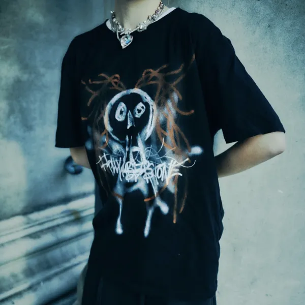 Polydor Skull t-shirt maniche corte stampa petto