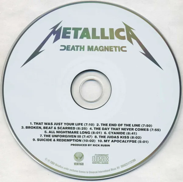 Metallica Death Magnetic CD digipak thrash limitato