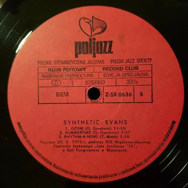 Gil Evans Synthetic Evans LP rosso jazz live