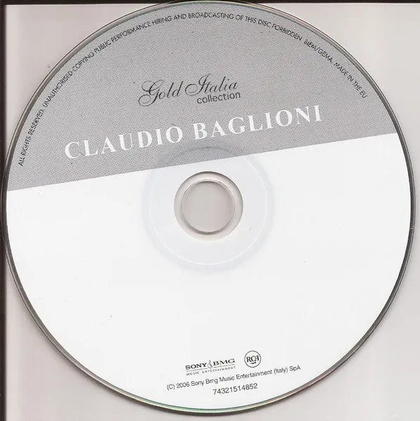 Claudio Baglioni Raccolta CD compilation 2006 10 brani