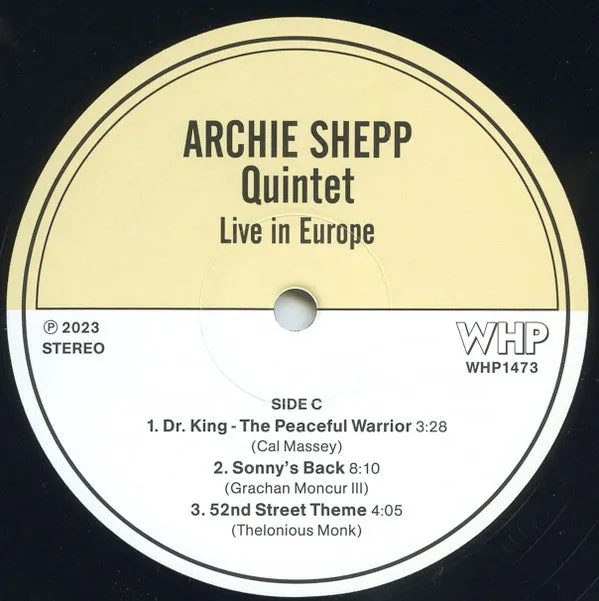 Archie Shepp Quintet Live In Europe doppio vinile 2xLP mint