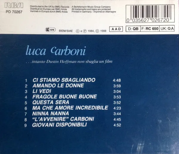 Luca Carboni Intanto Dustin Hoffman CD album 1988