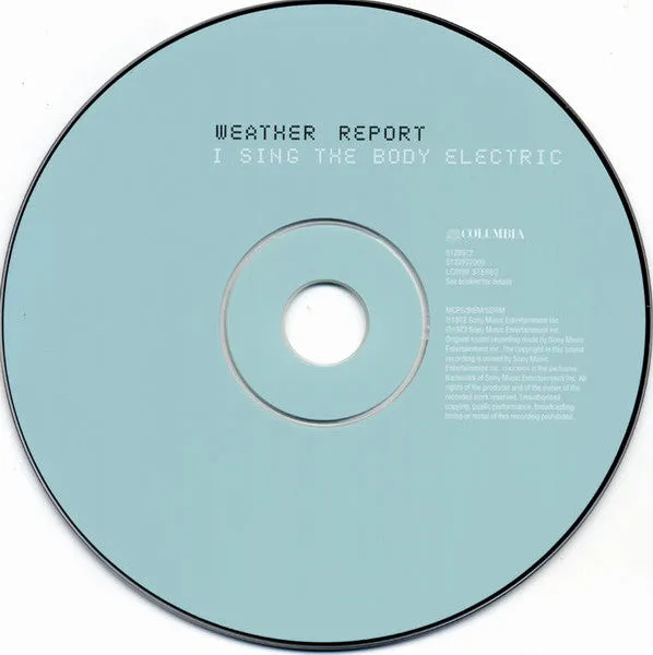 Weather Report Body Electric CD album fusion