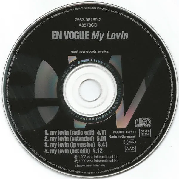 En Vogue My Lovin CD singolo VG+ new jack swing