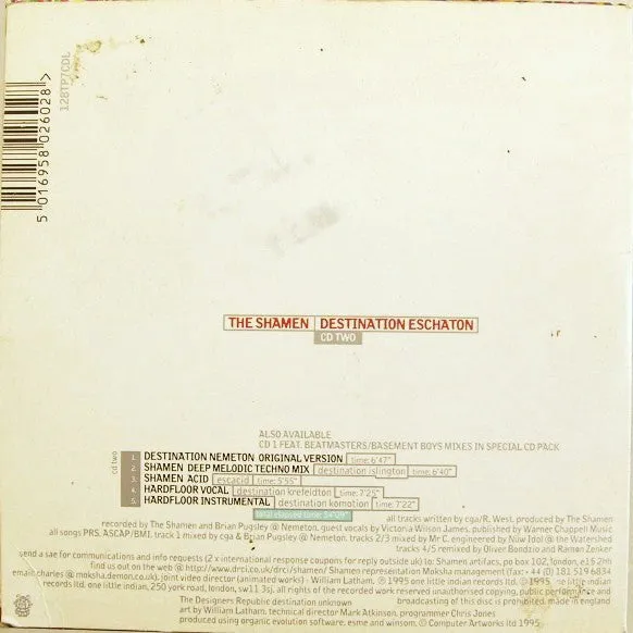 The Shamen Destination Eschaton CD singolo CD2 techno