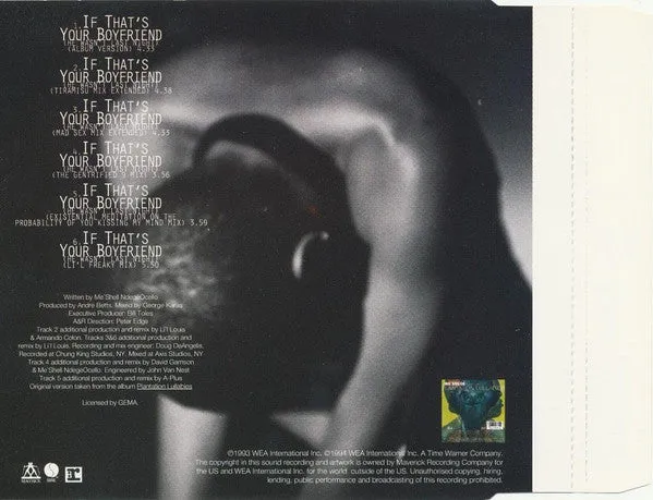 Me'Shell NdegéOcello Boyfriend CD maxi house 1993
