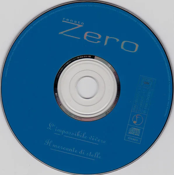 Renato Zero L'Impossibile Vivere CD singolo 1998