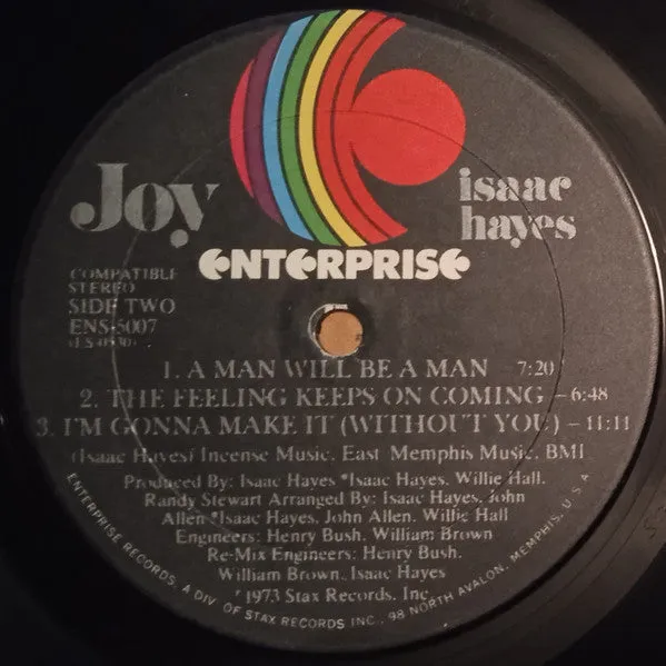Isaac Hayes Joy LP vinile usato USA 1973