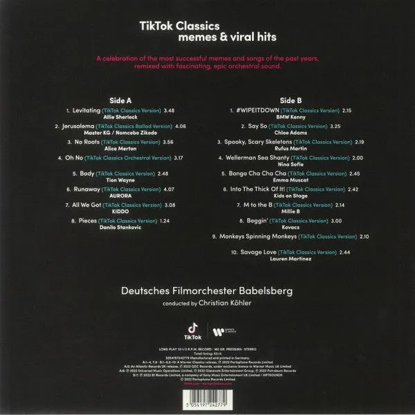 Babelsberg TikTok Classics vinile LP orchestrale black