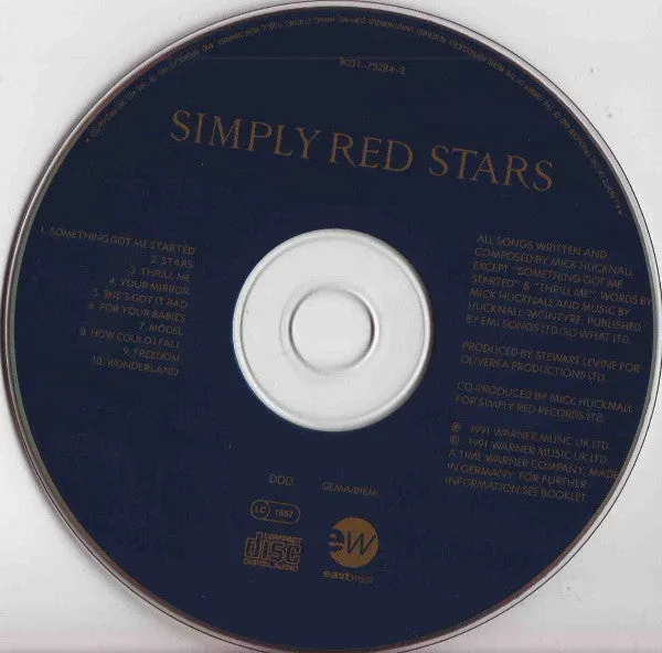 Simply Red Stars CD album 1991 soul NM