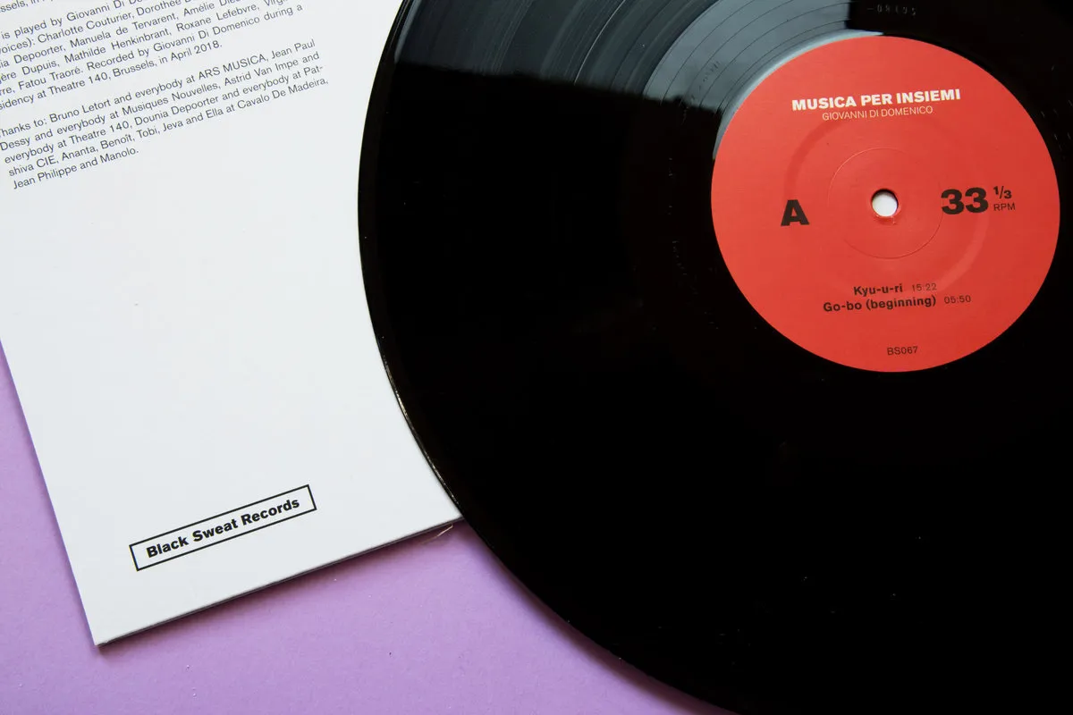 Black Sweat Di Domenico Musica Per Insiemi Vinile LP piano