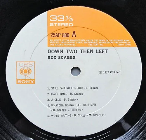 Boz Scaggs Down Two Then Left LP vinile Giappone 1977