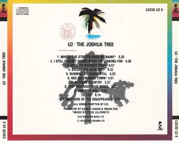 U2 The Joshua Tree CD Italia