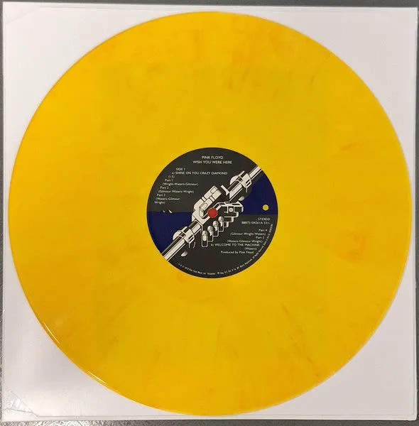 Pink Floyd Wish You Were Here LP vinile yellow flame 50°