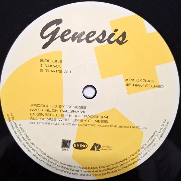 Genesis Genesis doppio vinile 180g 45 giri Atlantic 75