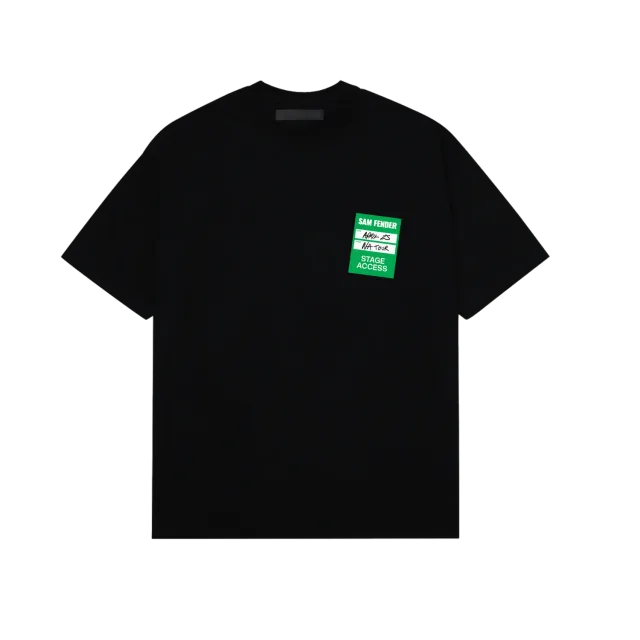 Guestlist T-Shirt nera classica S-XXL cotone stampa