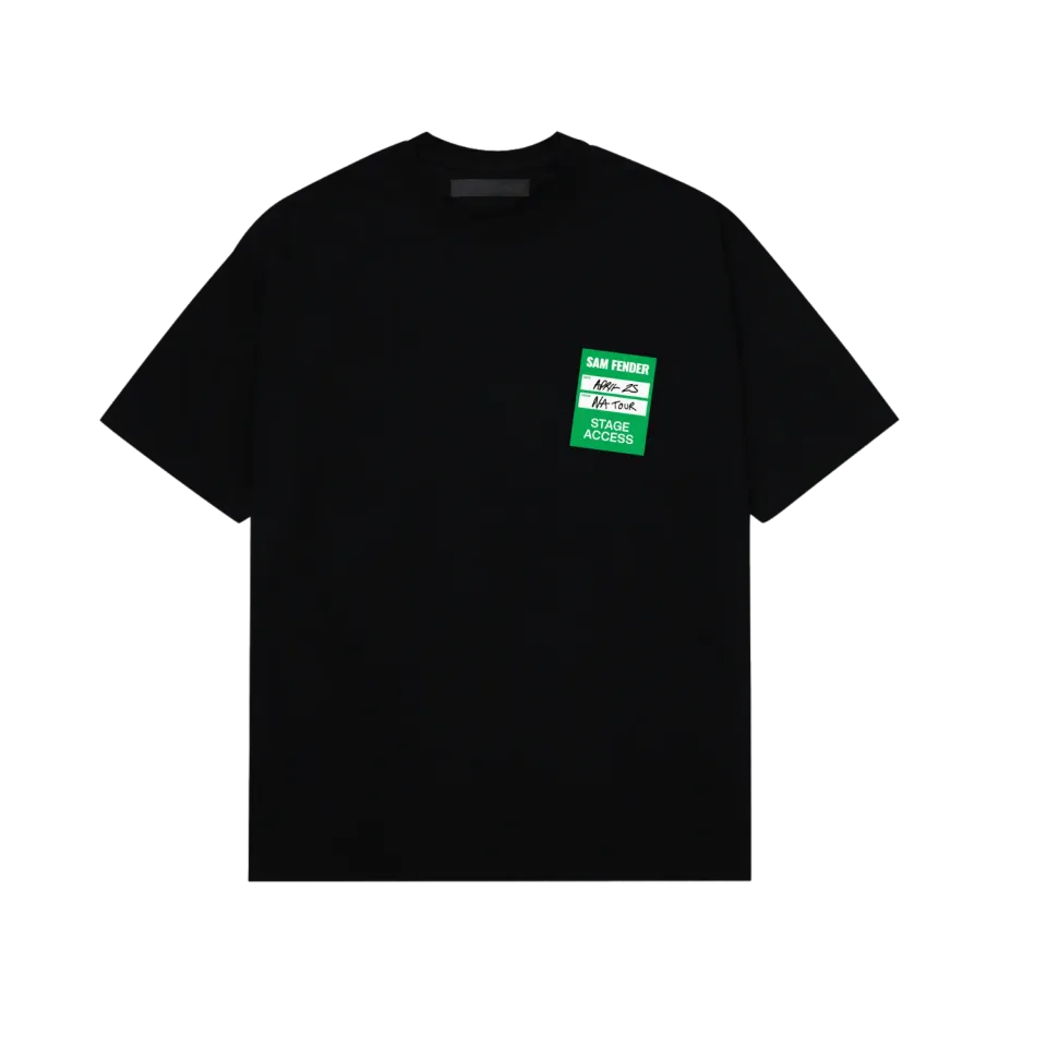 Guestlist T-Shirt nera classica S-XXL cotone stampa