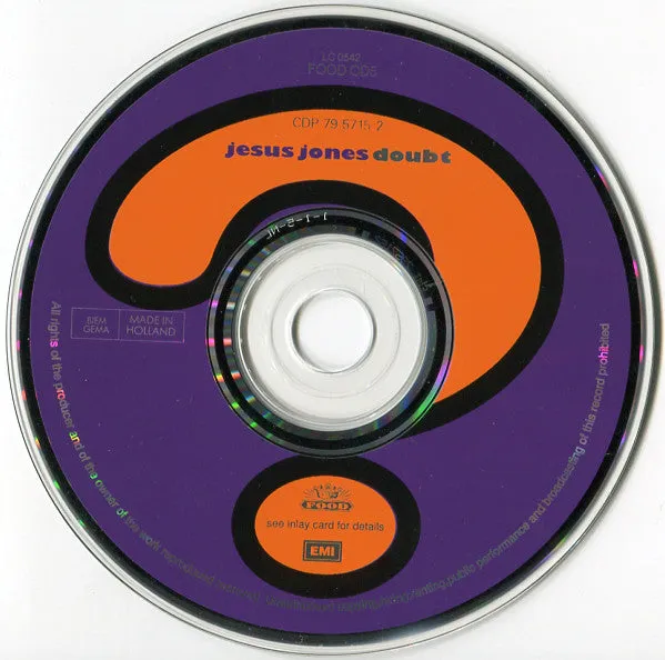 Jesus Jones Doubt CD album alternative 1991