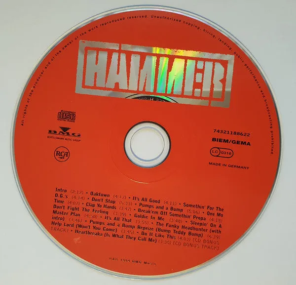 Hammer The Funky Headhunter CD hip hop 1994
