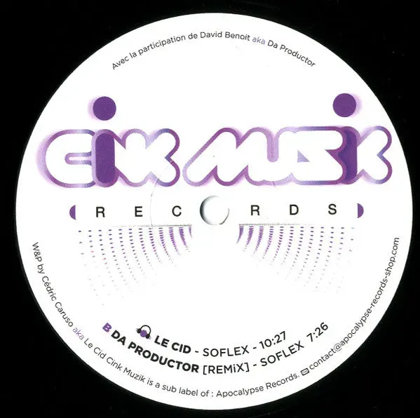 Le Cid Da Productor Soflex vinile 12" limitato techno