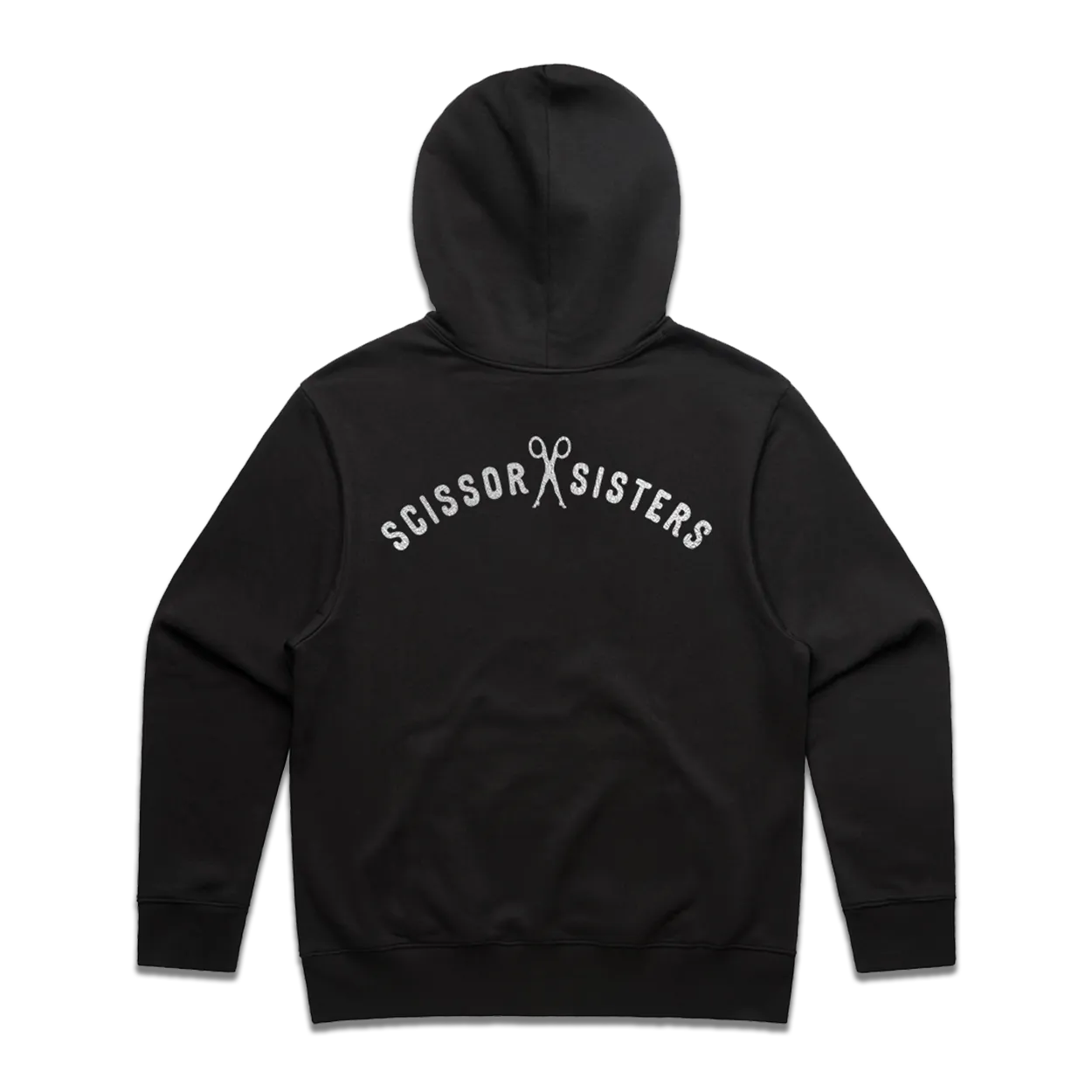 Scissor Sisters Silver Foil felpa hoodie nera logo argento