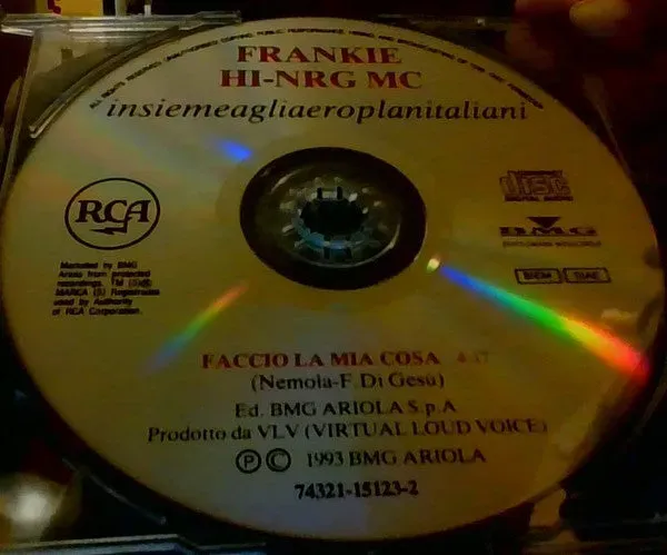 Frankie Hi-NRG MC Faccio La Mia Cosa CD singolo promo 1993