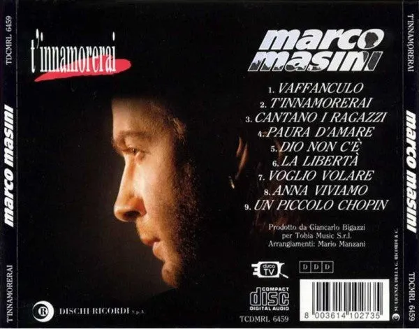 Marco Masini T'Innamorerai CD album pop usato VG+