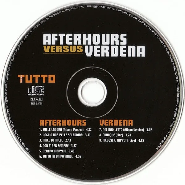 Afterhours Verdena Versus Verdena CD compilation live