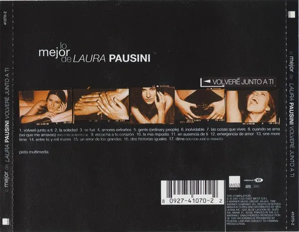 Laura Pausini Lo Mejor Volvere Junto A Ti CD comp
