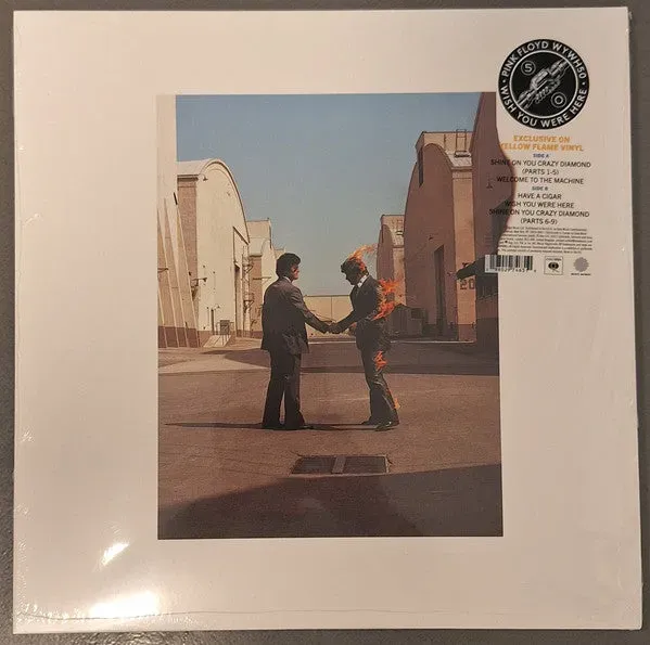 Pink Floyd Wish You Were Here LP vinile yellow flame 50°
