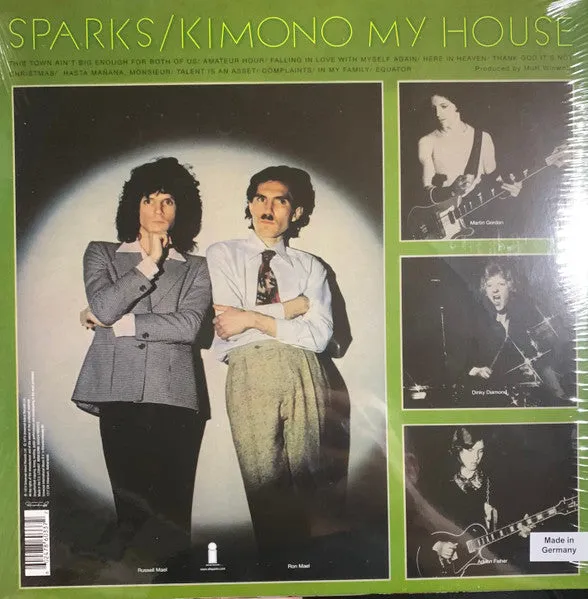 Sparks Kimono My House LP rimasterizzato mint