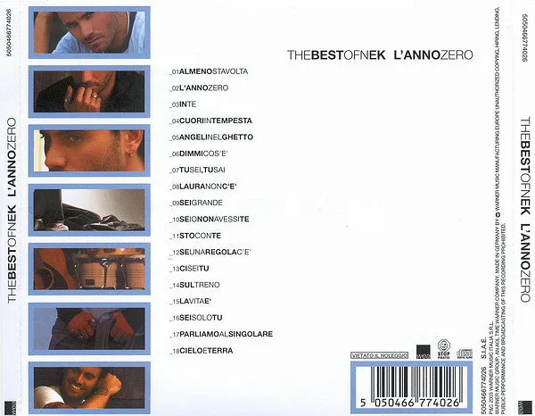 Nek Best Of L'Anno Zero CD Compilation usato VG+ 18 brani
