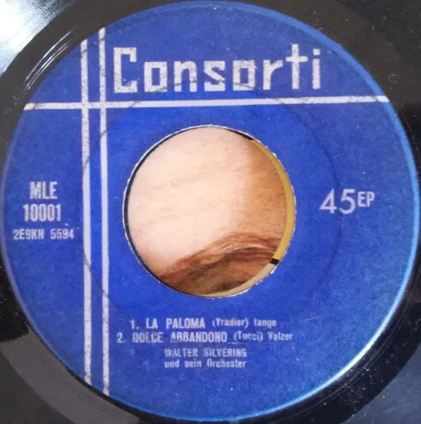 Walter Silvering La Paloma 7" EP vinile tango 1959