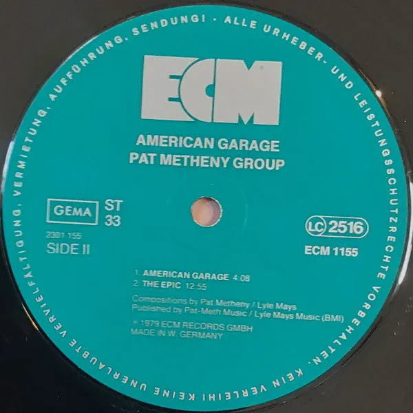 Pat Metheny Group American Garage LP vinile fusion