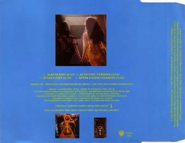 Prince 7 CD singolo 4 versioni WME 1992