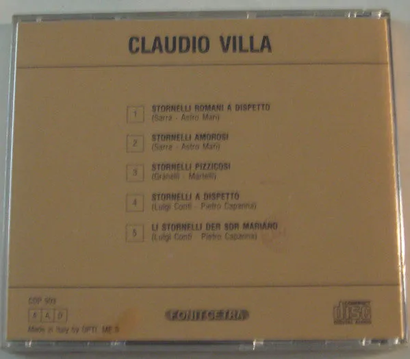 Claudio Villa Stornelli Romani CD album 1989