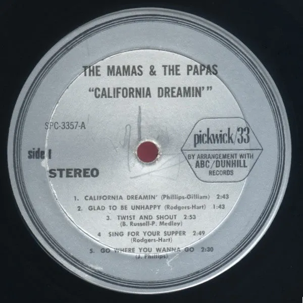 Mamas & Papas California Dreamin LP usato folk rock