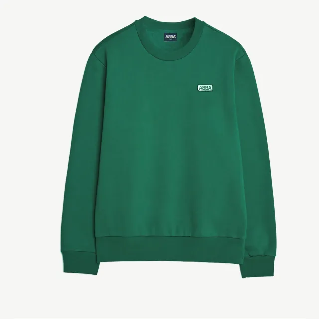 ABBA Patch felpa verde vintage unisex in cotone