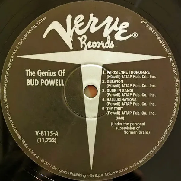 Bud Powell Genius vinile LP mono 180g ristampa