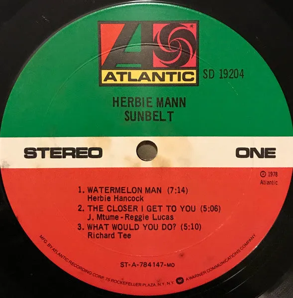 Herbie Mann Sunbelt LP vinile usato latin jazz
