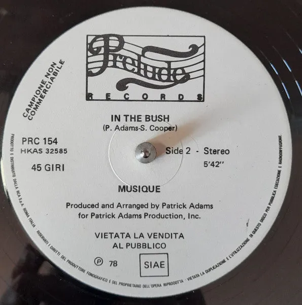 Musique Keep On Jumpin CD 12" disco promo Italia 1978