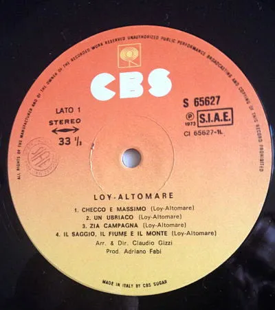 Loy & Altomare Portobello LP ristampa gatefold VG prog