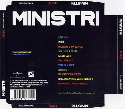 Ministri Tempi Bui cd album power pop punk italiano