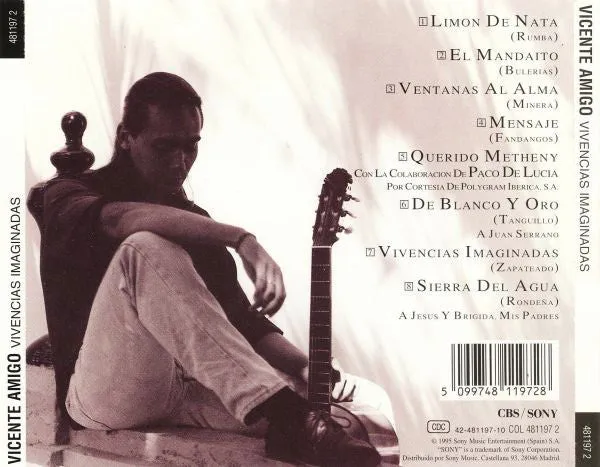 Vicente Amigo Vivencias Imaginadas CD flamenco 1995